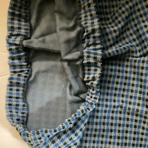 “VINTAGE” Eaton’s new old stock groovy blue checkered wide leg cuffed pants. - Picture 10 of 12